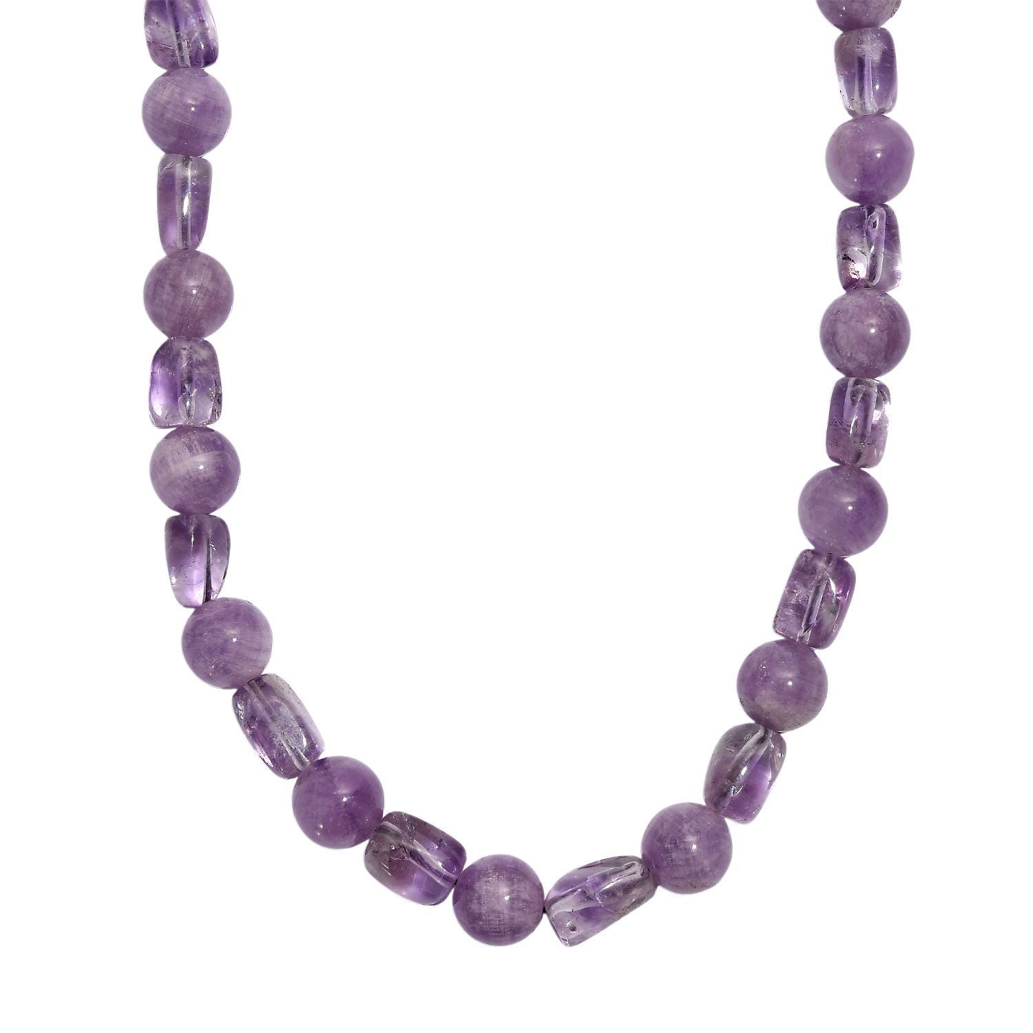 AA Rosa Amethyst Halskette ca. 50 cm Nickelfreies Messing platiniert ca. 300.00 ct