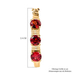 D'joy Lab Grown Padparadscha-Saphir Ohrringe 925 Silber 750 Gelbgold Vermeil ca. 4.48 ct