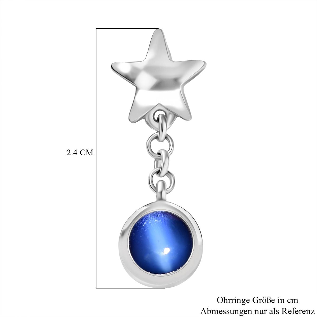 D'Joy Aurora Mondstein Ohrringe 925 Silber rhodiniert ca. 1.86 ct