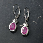 D'Joy Ilakaka Rosa Saphir (Fissure gefüllt) Ohrringe 925 Silber rhodiniert ca. 4,05 ct.