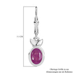 D'Joy Ilakaka Rosa Saphir (Fissure gefüllt) Ohrringe 925 Silber rhodiniert ca. 4,05 ct.