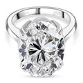 D'Joy Moissanit Ring 925 Silber rhodiniert (Größe 18.00) ca. 15,00 ct