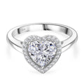 RADIANTA GRA zertifiziert Moissanit (D-VVS) Ring 925 Silber rhodiniert (Größe 16.00) ca. 2.14 ct