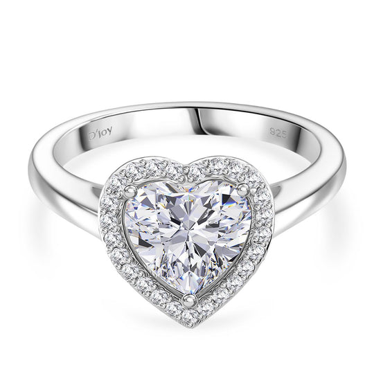 RADIANTA GRA zertifiziert Moissanit (D-VVS) Ring 925 Silber rhodiniert (Größe 20.00) ca. 2.14 ct