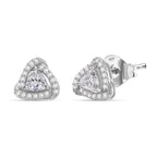 RADIANTA GRA zertifiziert Moissanit (D-VVS) Ohrringe 925 Silber rhodiniert ca. 0.76 ct