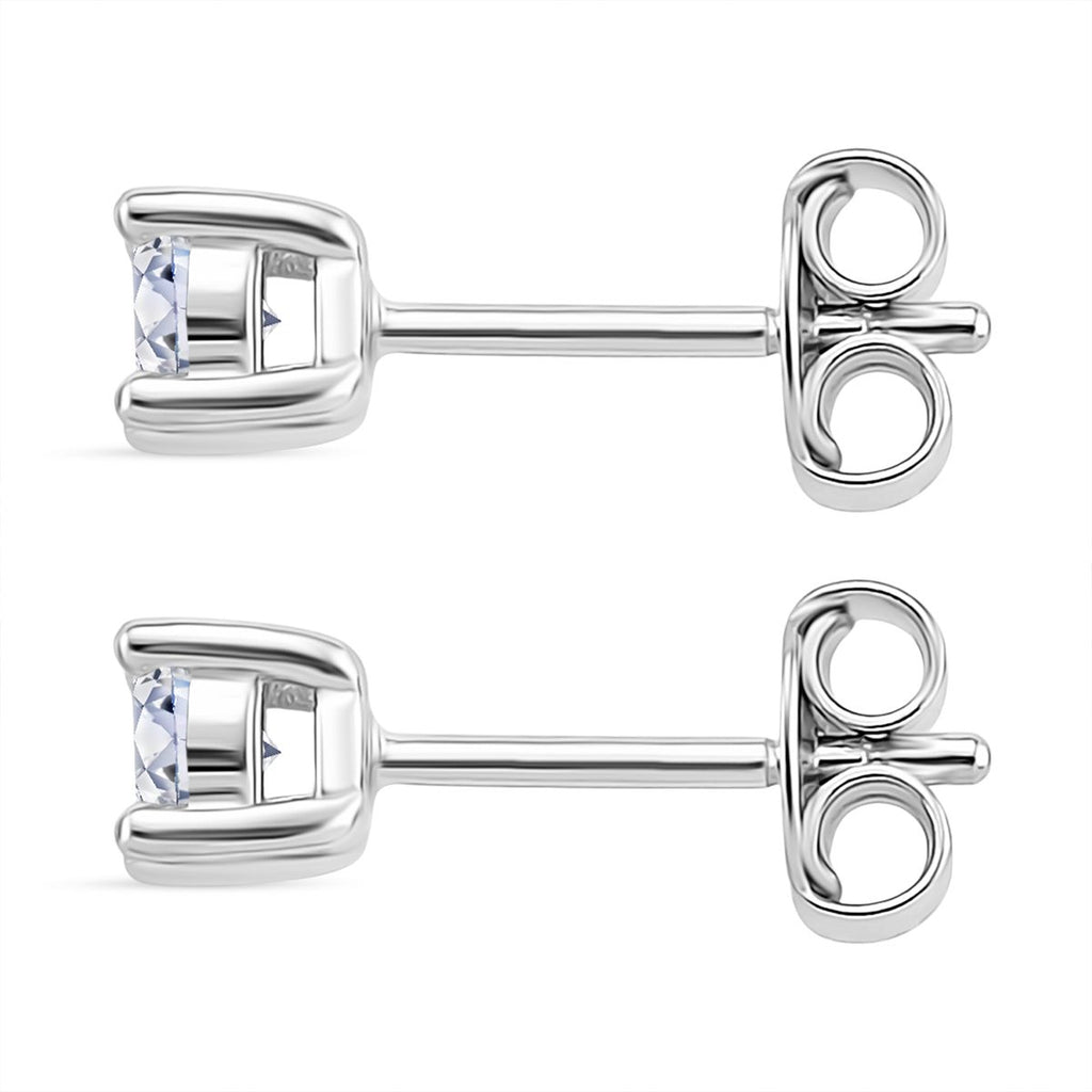 RADIANTA GRA zertifiziert Moissanit (D-VVS) Ohrringe 925 Silber rhodiniert ca. 0.48 ct