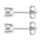 RADIANTA GRA zertifiziert Moissanit (D-VVS) Ohrringe 925 Silber rhodiniert ca. 0.48 ct