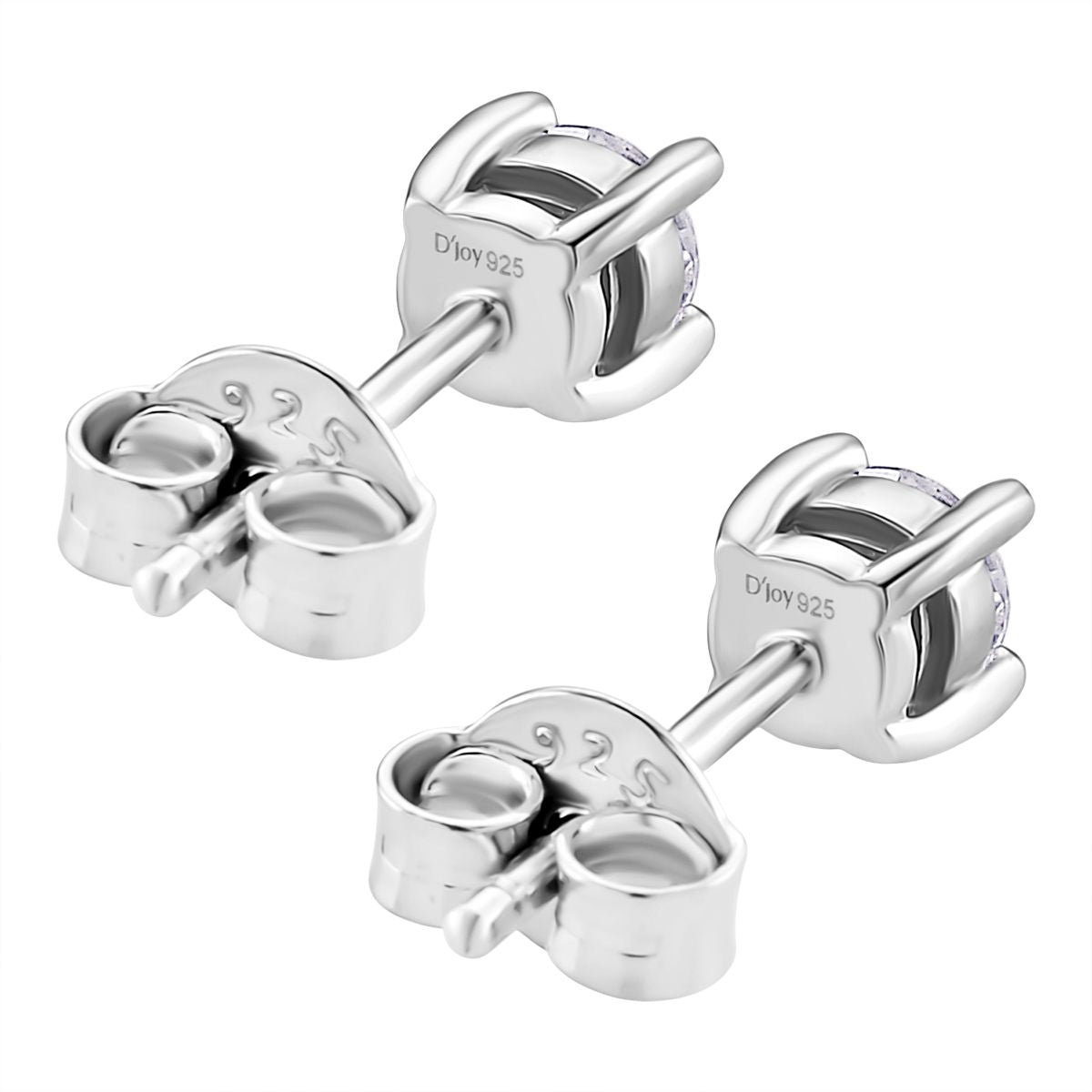RADIANTA GRA zertifiziert Moissanit (D-VVS) Ohrringe 925 Silber rhodiniert ca. 0.48 ct