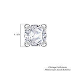 RADIANTA GRA zertifiziert Moissanit (D-VVS) Ohrringe 925 Silber rhodiniert ca. 0.48 ct