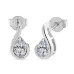 RADIANTA GRA zertifiziert Moissanit (D-VVS) Ohrringe 925 Silber rhodiniert ca. 0.84 ct