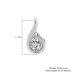 RADIANTA GRA zertifiziert Moissanit (D-VVS) Ohrringe 925 Silber rhodiniert ca. 0.84 ct