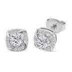 RADIANTA GRA zertifiziert Moissanit (D-VVS) Ohrringe 925 Silber rhodiniert ca. 0.72 ct
