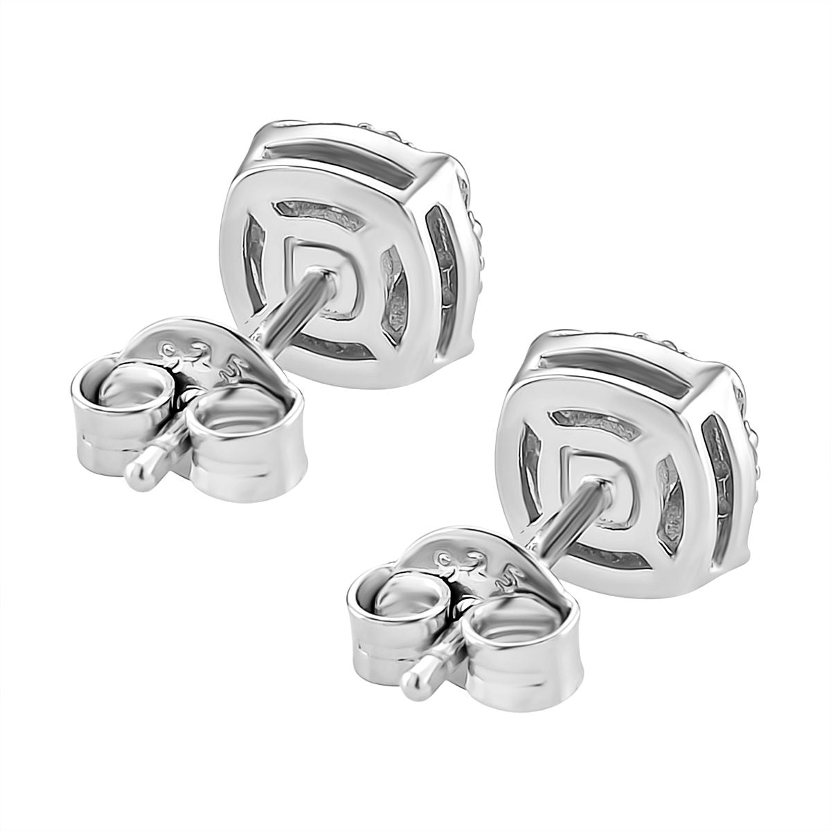 RADIANTA GRA zertifiziert Moissanit (D-VVS) Ohrringe 925 Silber rhodiniert ca. 0.72 ct