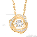 RADIANTA GRA zertifiziert Moissanit (D-VVS) Halskette ca. 45 cm 925 Silber vergoldet ca. 0.51 ct