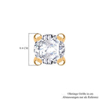 RADIANTA GRA zertifiziert Moissanit (D-VVS) Ohrringe 925 Silber vergoldet ca. 0.48 ct