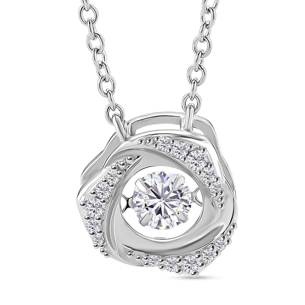 RADIANTA GRA zertifiziert Moissanit (D-VVS) Halskette ca. 45 cm 925 Silber rhodiniert ca. 0.51 ct