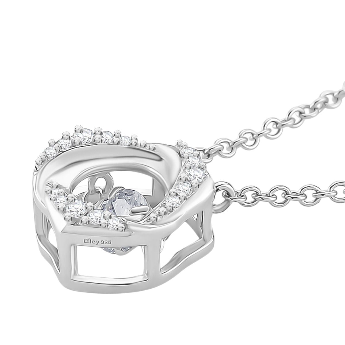 RADIANTA GRA zertifiziert Moissanit (D-VVS) Halskette ca. 45 cm 925 Silber rhodiniert ca. 0.51 ct