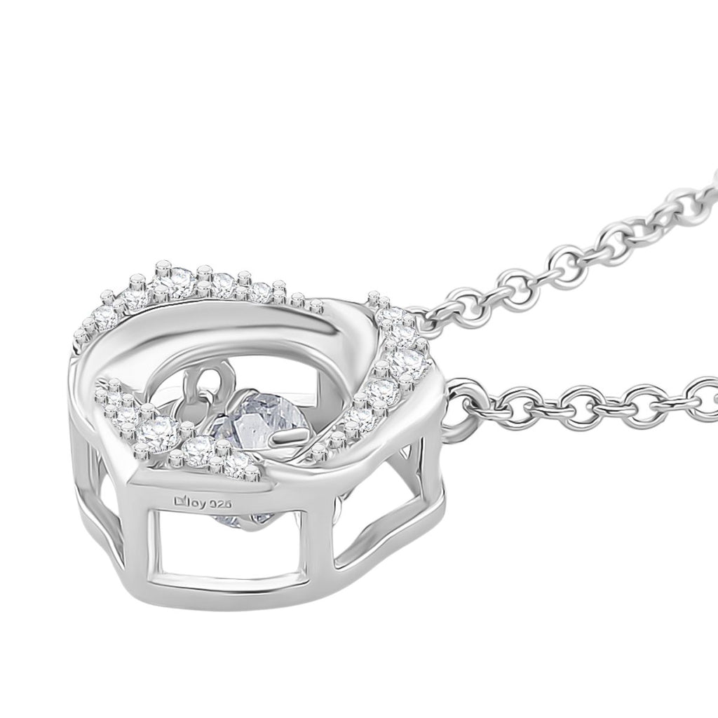 RADIANTA GRA zertifiziert Moissanit (D-VVS) Halskette ca. 45 cm 925 Silber rhodiniert ca. 0.51 ct