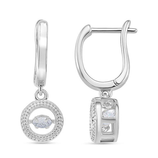 RADIANTA GRA zertifiziert Moissanit (D-VVS) Ohrringe 925 Silber vergoldet ca. 0.48 ct