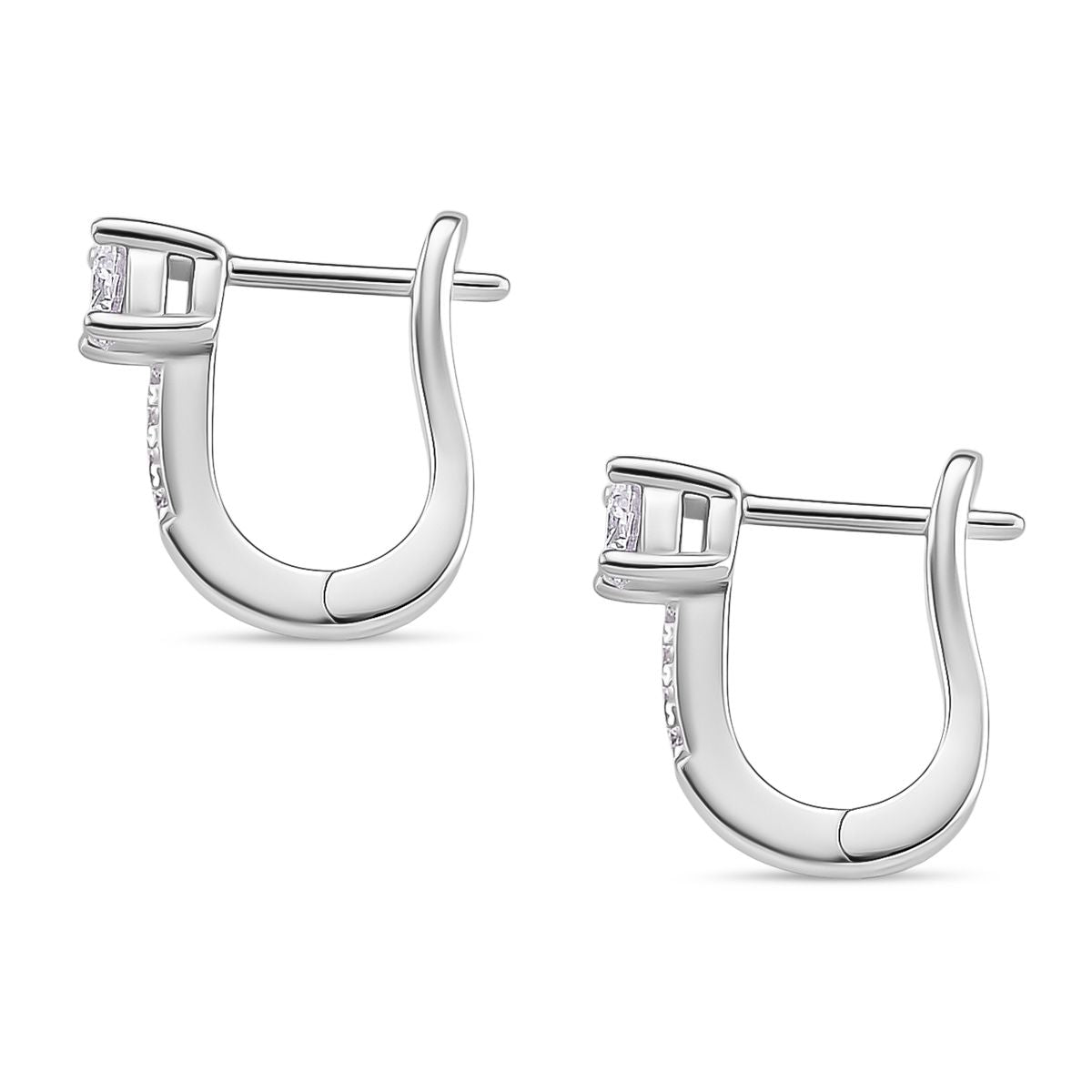 RADIANTA GRA zertifiziert Moissanit (D-VVS) Ohrringe 925 Silber rhodiniert ca. 0.54 ct