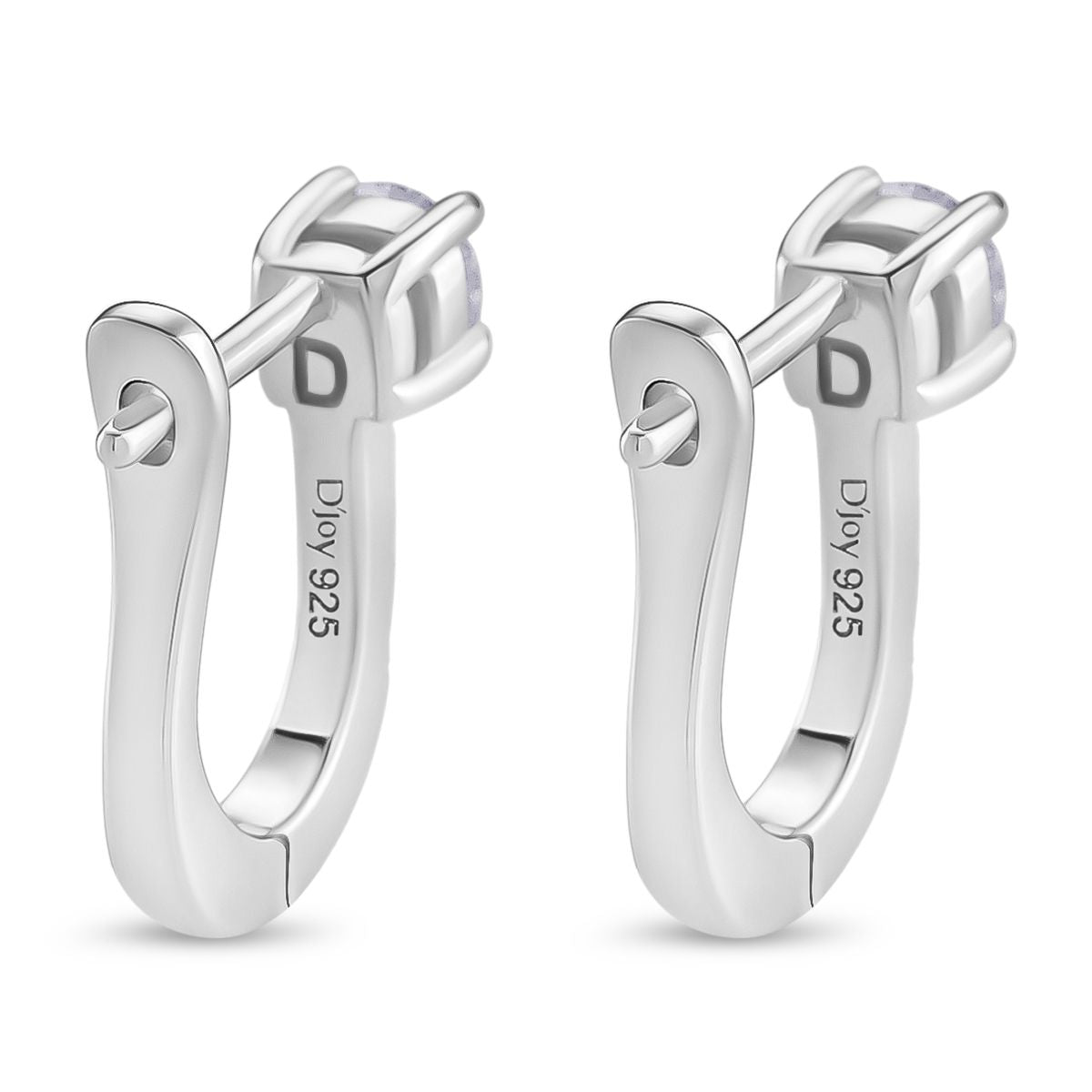 RADIANTA GRA zertifiziert Moissanit (D-VVS) Ohrringe 925 Silber rhodiniert ca. 0.54 ct