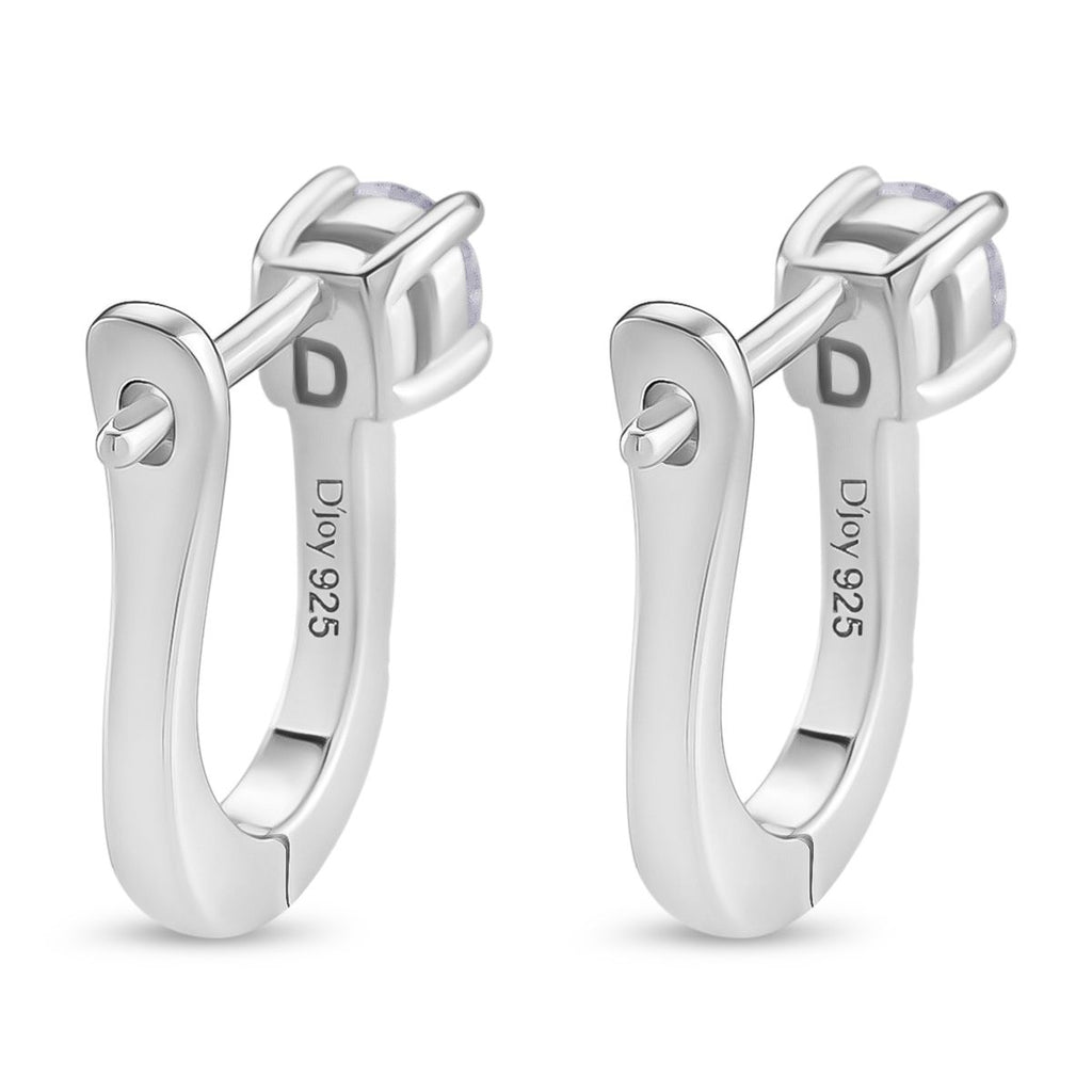 RADIANTA GRA zertifiziert Moissanit (D-VVS) Ohrringe 925 Silber rhodiniert ca. 0.54 ct