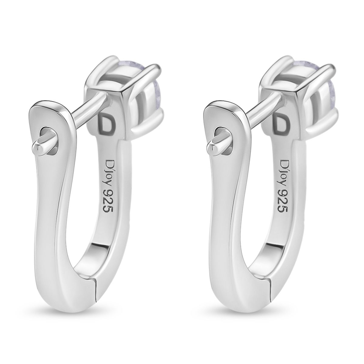 RADIANTA GRA zertifiziert Moissanit (D-VVS) Ohrringe 925 Silber rhodiniert ca. 0.54 ct