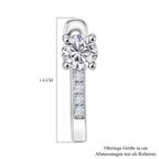 RADIANTA GRA zertifiziert Moissanit (D-VVS) Ohrringe 925 Silber rhodiniert ca. 0.54 ct