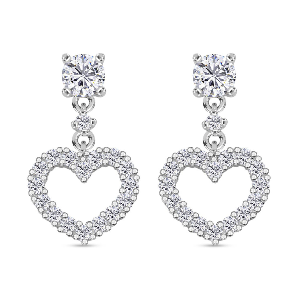 RADIANTA GRA zertifiziert Moissanit (D-VVS) Ohrringe 925 Silber rhodiniert ca. 1.00 ct