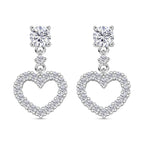 RADIANTA GRA zertifiziert Moissanit (D-VVS) Ohrringe 925 Silber rhodiniert ca. 1.00 ct