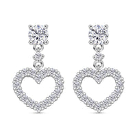 RADIANTA GRA zertifiziert Moissanit (D-VVS) Ohrringe 925 Silber rhodiniert ca. 1.00 ct