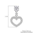 RADIANTA GRA zertifiziert Moissanit (D-VVS) Ohrringe 925 Silber rhodiniert ca. 1.00 ct