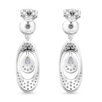 RADIANTA GRA zertifiziert Moissanit (D-VVS) Ohrringe 925 Silber rhodiniert ca. 1.01 ct