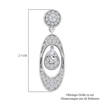 RADIANTA GRA zertifiziert Moissanit (D-VVS) Ohrringe 925 Silber rhodiniert ca. 1.01 ct