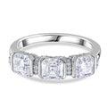RADIANTA GRA zertifiziert Moissanit (D-VVS) Ring 925 Silber rhodiniert (Größe 16.00) ca. 2.06 ct