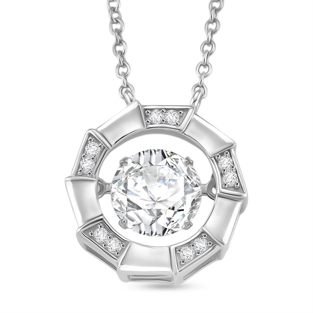RADIANTA GRA zertifiziert Moissanit (D-VVS) Halskette ca. 45 cm 925 Silber rhodiniert ca. 1.88 ct