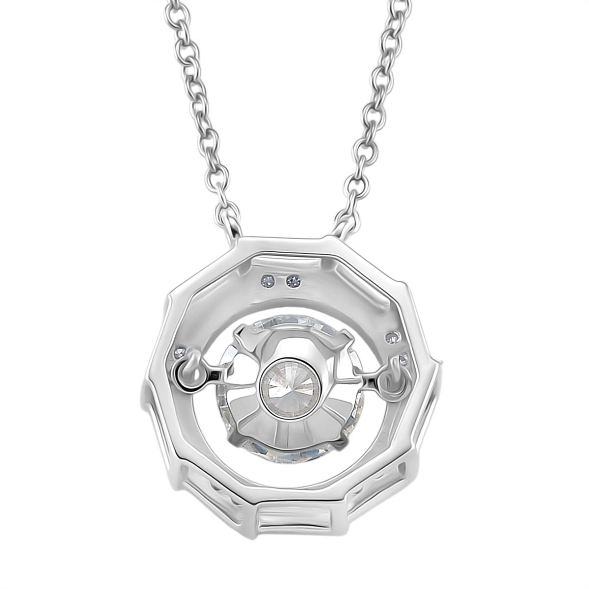 RADIANTA GRA zertifiziert Moissanit (D-VVS) Halskette ca. 45 cm 925 Silber rhodiniert ca. 1.88 ct