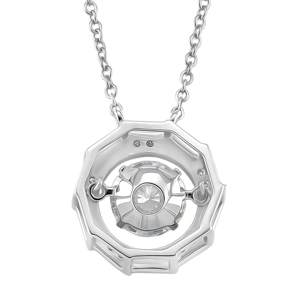 RADIANTA GRA zertifiziert Moissanit (D-VVS) Halskette ca. 45 cm 925 Silber rhodiniert ca. 1.88 ct