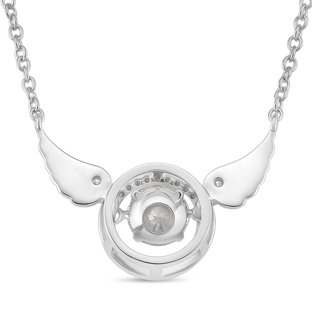 RADIANTA GRA zertifiziert Moissanit (D-VVS) Halskette ca. 45 cm 925 Silber rhodiniert ca. 1.09 ct