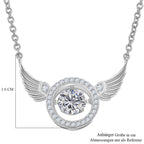 RADIANTA GRA zertifiziert Moissanit (D-VVS) Halskette ca. 45 cm 925 Silber rhodiniert ca. 1.09 ct