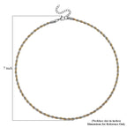 Kordelkette, 316L Edelstahl Bicolor, ca. 50 cm + 5 cm Extender, ca. 19,20g