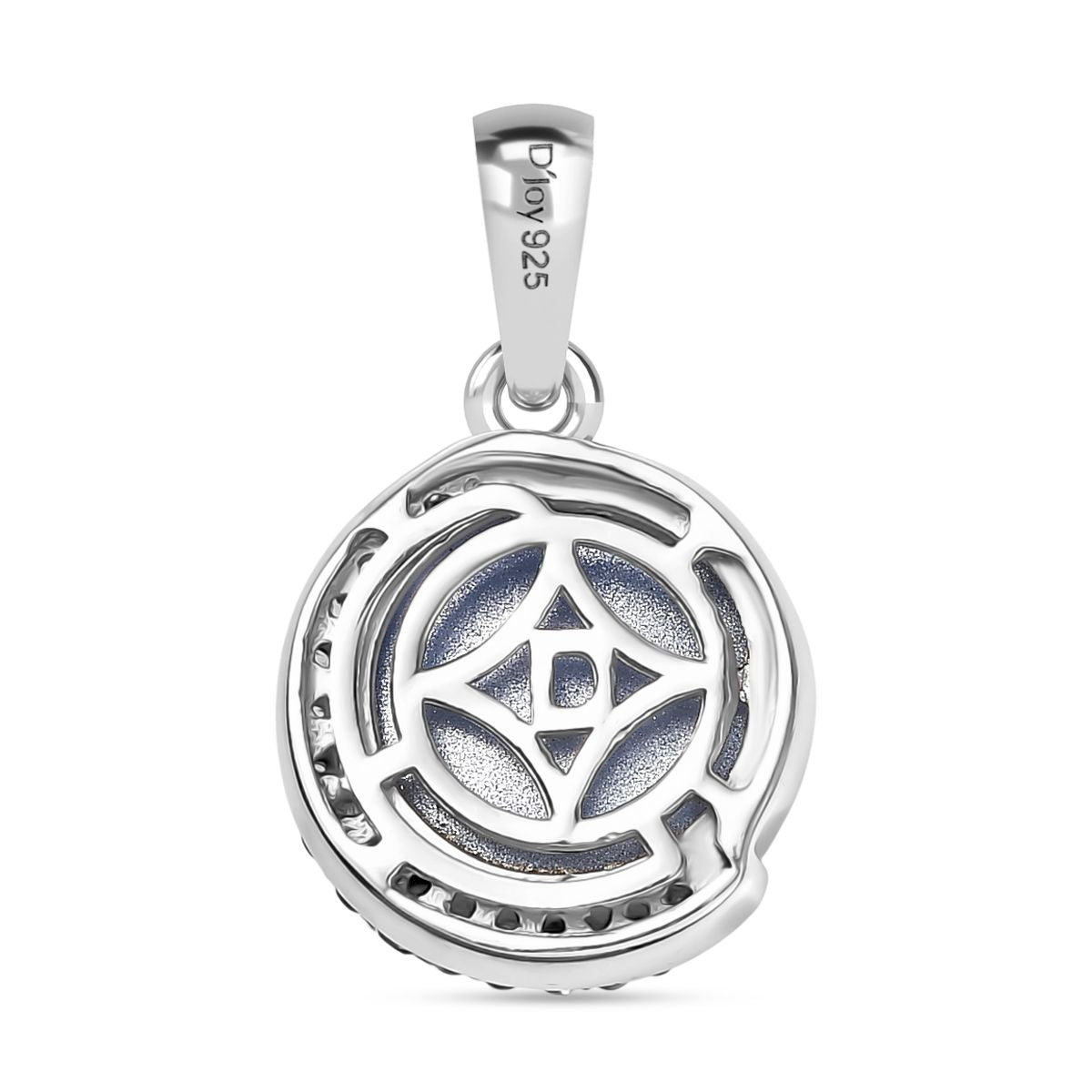 D'Joy Aurora Mondstein, Weißer Zirkon Anhänger 925 Silber rhodiniert ca. 3.92 ct