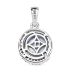 D'Joy Aurora Mondstein, Weißer Zirkon Anhänger 925 Silber rhodiniert ca. 3.92 ct