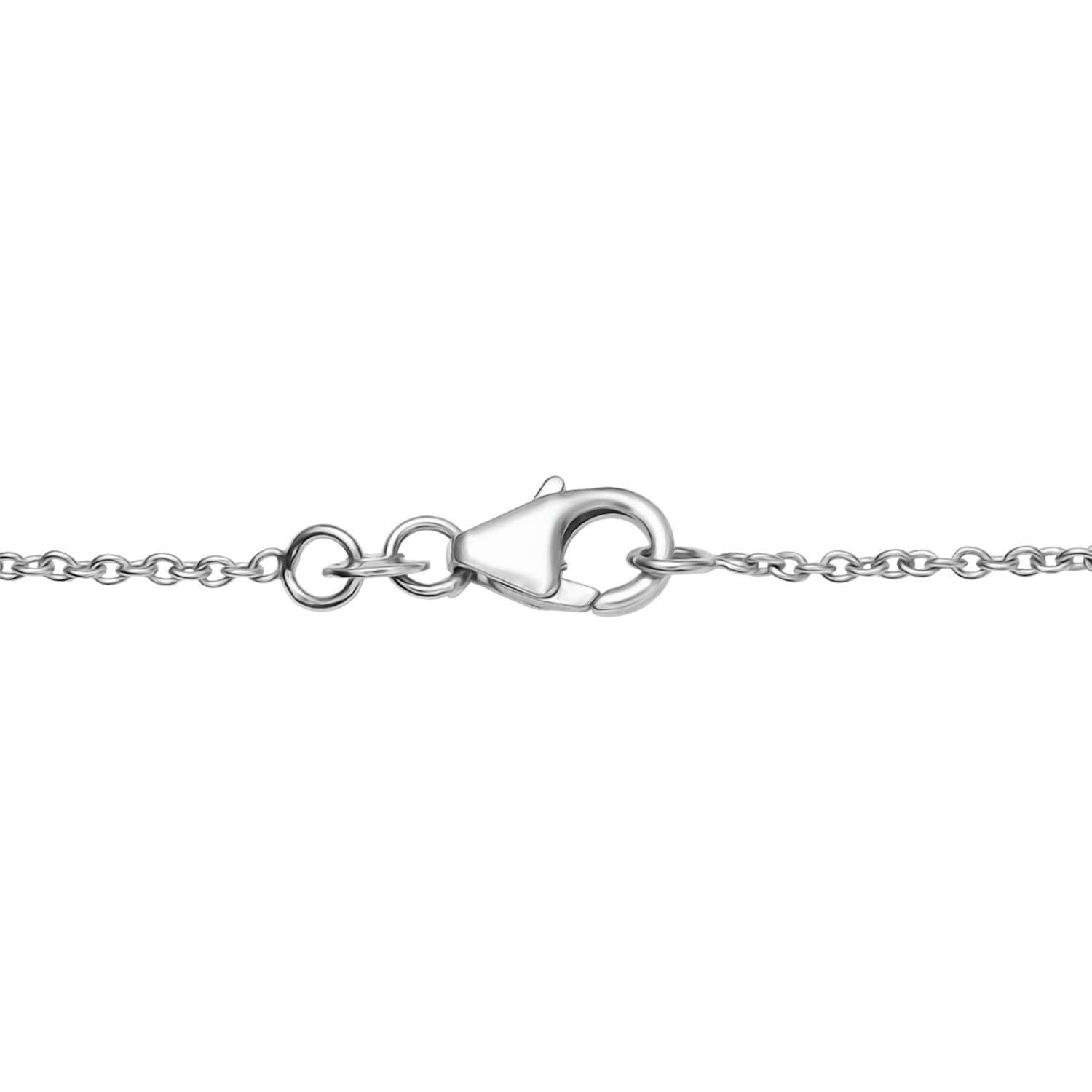 D'Joy Aurora Mondstein Halskette ca. 45 cm 925 Silber rhodiniert ca. 19,68 ct.