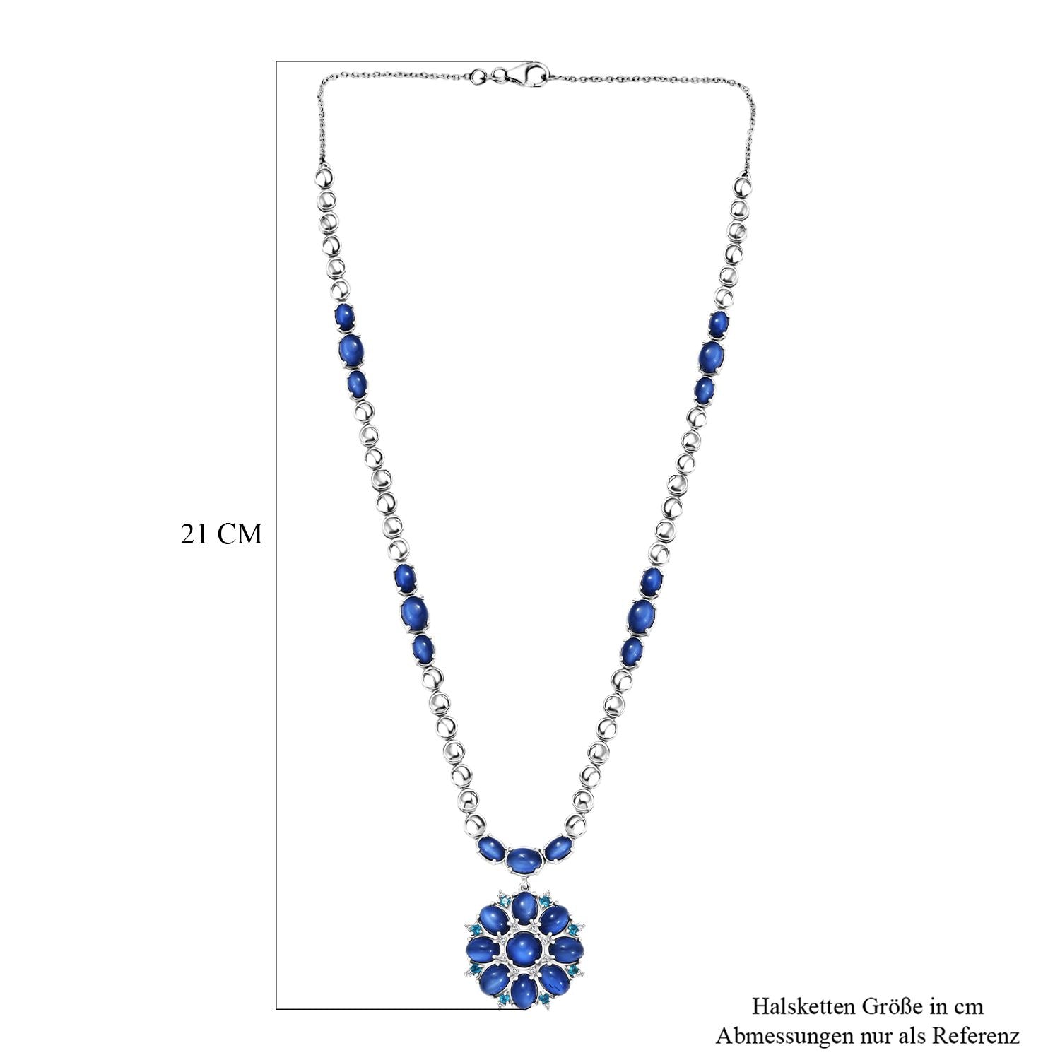 D'Joy Aurora Mondstein Halskette ca. 45 cm 925 Silber rhodiniert ca. 19,68 ct.