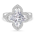 D'Joy Moissanit Ring 925 Silber rhodiniert (Größe 16.00) ca. 5,93 ct