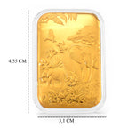 EXKLUSIVES GESCHENK - 999er Goldfolie mit Elefantenfamilie 10mg