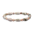 Rosa Web Jaspis Armband Flexibel (18 cm), ca. 80.00 ct