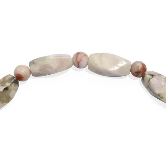 Rosa Web Jaspis Armband Flexibel (18 cm), ca. 80.00 ct