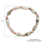 Rosa Web Jaspis Armband Flexibel (18 cm), ca. 80.00 ct
